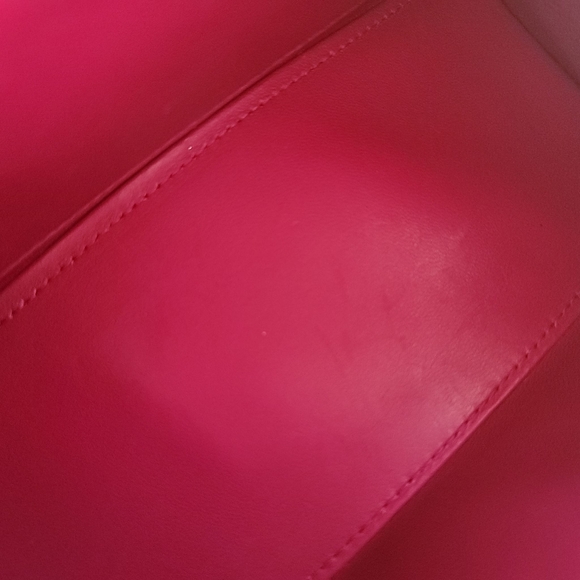 🎉LIKE NEW BALENCIAGA HOURGLASS SMALL HANDBAG CROCODILE EMBOSSED IN DARK RED - Picture 10 of 16